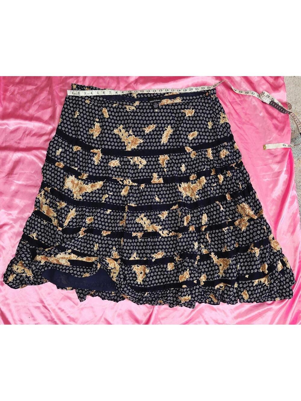 Multiples Vintage Tiered Ruffe floral & polka dot skirt plus size3XL